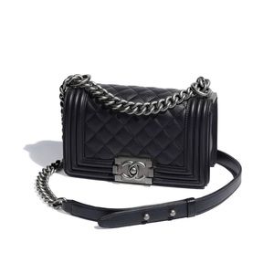 Small, Black CHANEL Boy Bag w/ dust bag